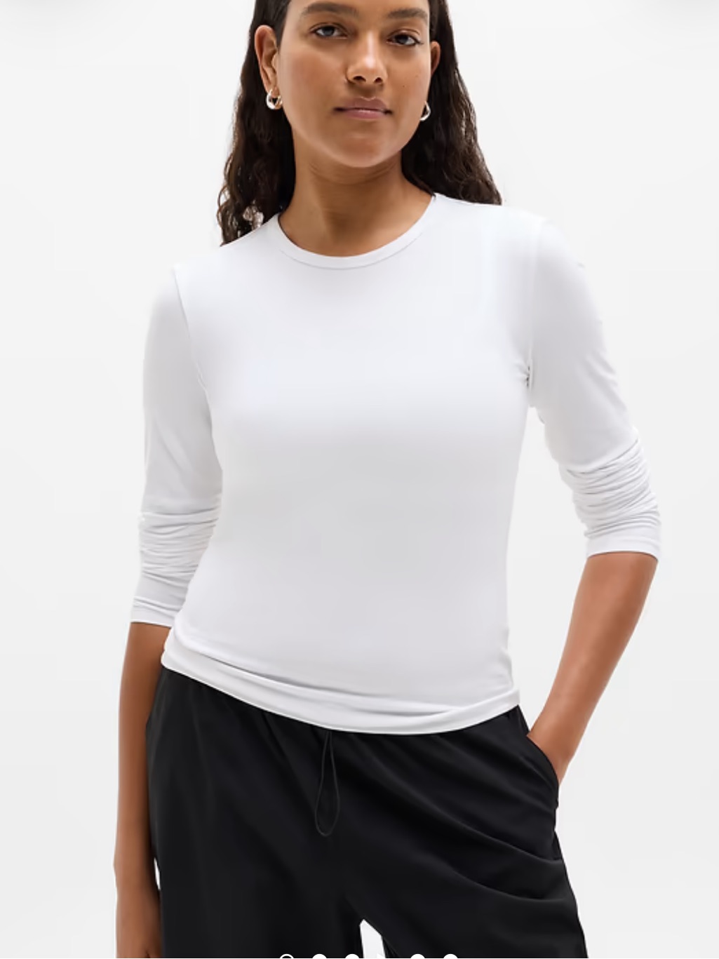 Nwt Athleta Signature Rib Top White Size Small